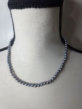 10k gold tahitian peacock pearl single strand necklace 5mm 16in classic elegant